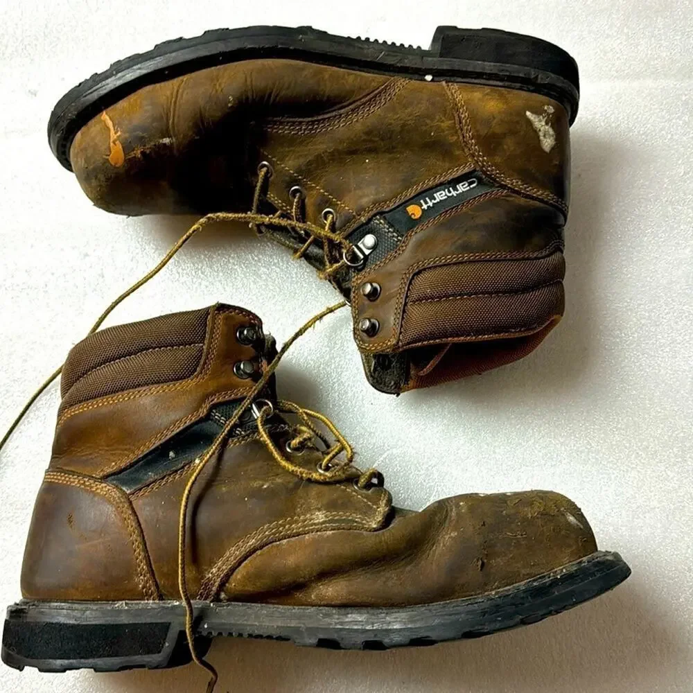 Carhartt Work Boots ASTM F2413-18 US Men’s 10 Paint Distressed broken in comfy